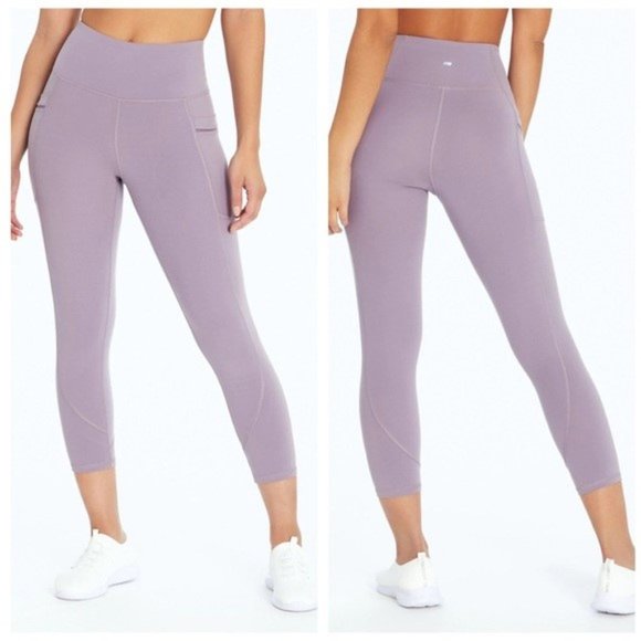 Layer 8 Purple Ash Phone Pocket Ankle Length High Rise Leggings - Picture 1 of 5